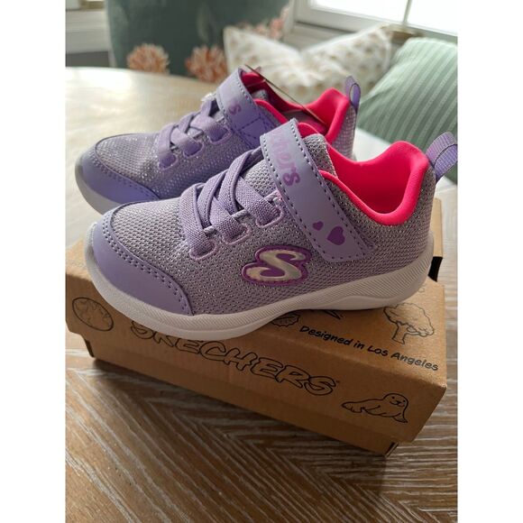 Skechers Toddler Girls Skech-Stepz 2.0 Easy Peasy Athletic Sneaker Purple size 7 - Picture 4 of 8